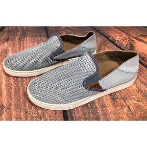 Olukai Pehuea Gray Mesh Slip On Sneakers Womens 9 /  39 (y5e)